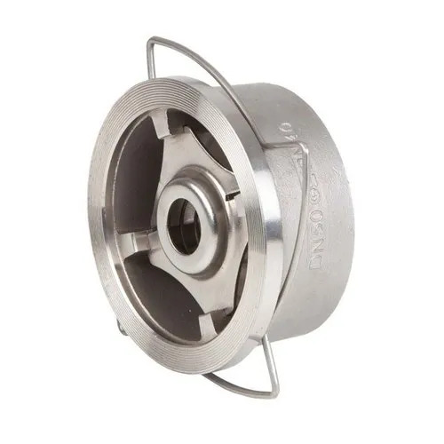 Stainless Steel Acid Proof PN40 Wafer Check Valve - Dimensions DN15 to DN100, Temperature -20Â°C to 240Â°C , Silver Color, Optimum Pressure Handling