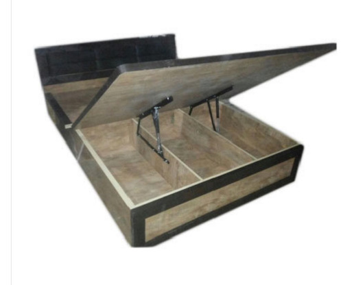 Wooden Double Bed - 63.5 x 91.5 inches, Brown Oak Finish | Termite Resistant, Water Resistant, Eco-Friendly, Durable, Machine Made