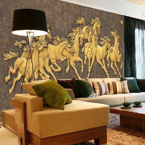 3d Pvc Horse Wallpaper For Residential And Commercial Decoration