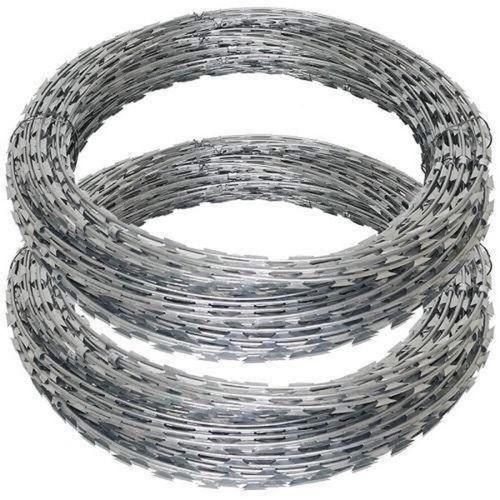 50 Kgs Waterproof Galvanized Iron Concertina Razor Wire For Safety Fencing