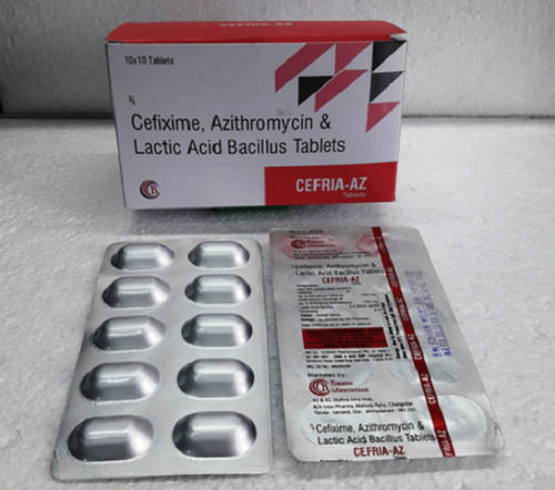 Cefria-az Cefixime, Azithromycin And Lactic Acid Bacillus Antibiotic Tablet