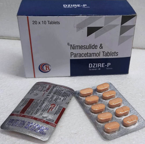 DZIRE-P Nimesulide And Paracetamol Painkiller Tablet, 20x10 Blister