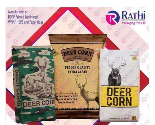 Laminated BOPP Woven Deer Feed Packaging Bag With Storage Capacity 5-50 Kg