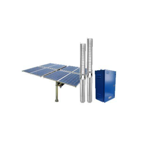 Manual Switch Blue And Grey Rectangular Solar Water Pump (220 Voltage)