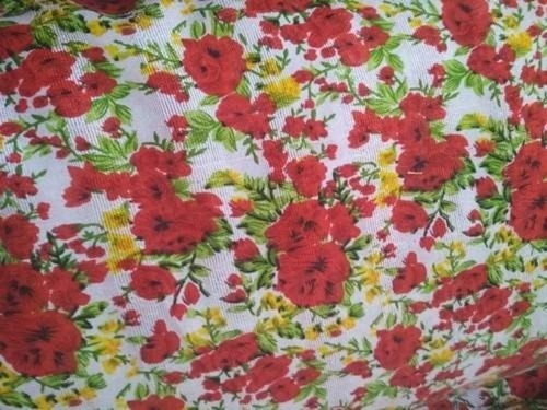 Multicolor Shrink Resistant Floral Printed Cotton Fabric