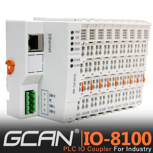 Stackable Programmable Logic Controller Io Coupler For Industrial Automation Process Gcan Io 8100Gcan-Io-8100 I/O Coupler Standard Modbus Slave Modbus Rtu Adapter Connect Up To 32 I/O Modules Battery Life: Chargeable Years