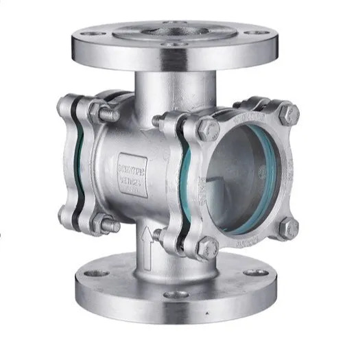Stainless Steel Double Window Sight Glass - Color: Silver