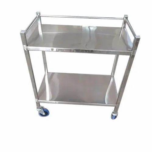 Stainless Steel Instrument Trolley For Hospital Usage With Rectangular Shape Industrial