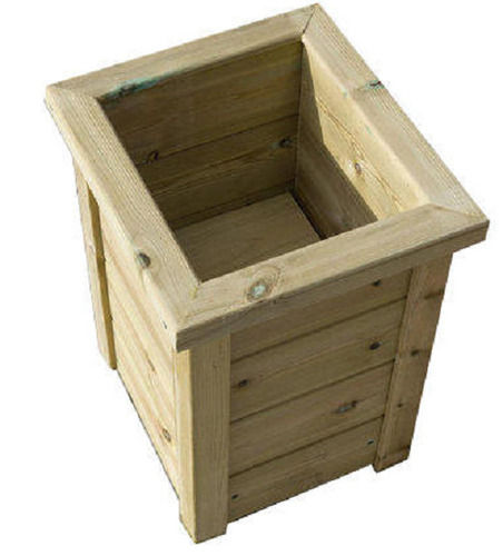 Strong And Durable Matt Finished Termite Proof Wooden Square Garden Planter