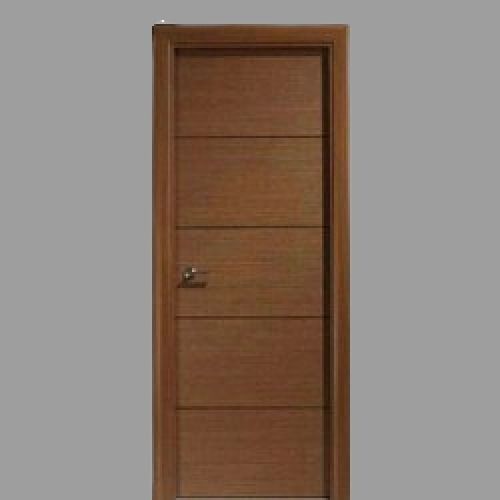 Teak Wood Plain Hinged Modern Look Finishing Laminated Door