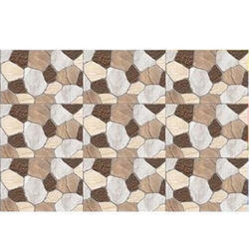 12 Mm Thickness Rectangular Shape Brown Polished Finish Ceramic