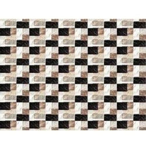 12Mm Thickness Brown Wit Black Rectangular Shape Polished Finish