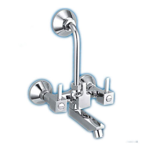 Manual Silver Finish Stainless Steel Bathroom Wall Mixer For Home