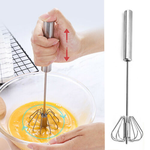 Manual Silver Stainless Steel Hand Mixer