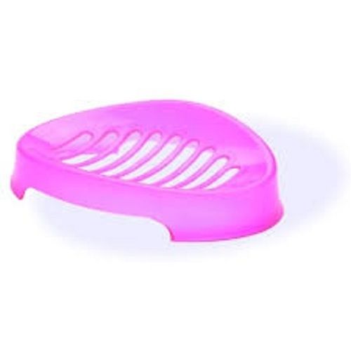 Pink Multi Color Oval Shaping Mode Plastic Material Soap Case 