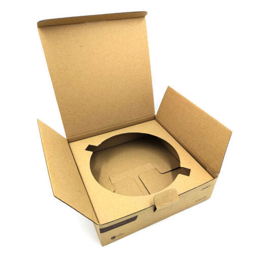 Silver Plain Kraft Paper Corrugated Box For Shopping And Packaging Use