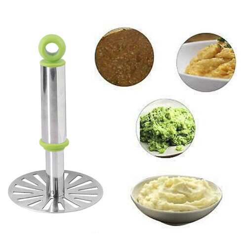 Silver Stainless Steel Pav Bhaji Masher For Home