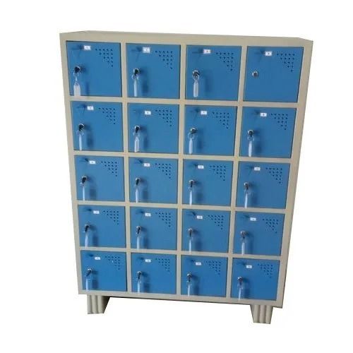 Blue 4X2.5X6 Feet Paint Coated Aluminum Hinged Industrial Locker For Office And School