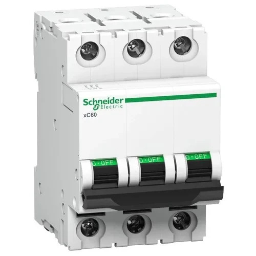 50 Hz Schneider Xc60 3 Pole Mcb - Color: Yellow
