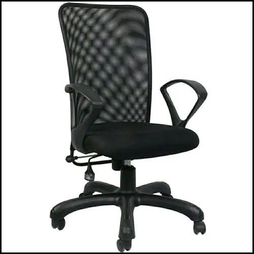 80-120 Kilograms Load Capacity Black Net Back Office Chair