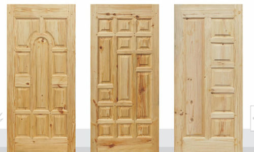 Designer Handmade Single Panel Pine Wood Door For Home And Offices