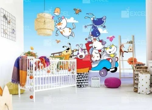 Cast Aluminium Horizontal Shape And Customize Type Pvc Material Kids Wall Paper With 0.38 Mm Thickness