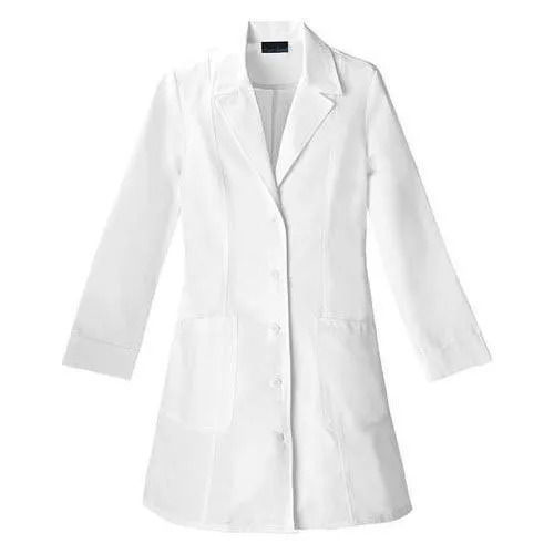 Ladies Plain White Medical Professional Coat For Doctor And Nurses