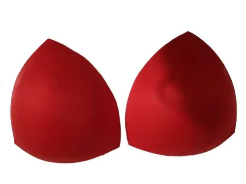 Red Polyester Plain Polyster Bra Cup With Skin Frienldy and Breathable