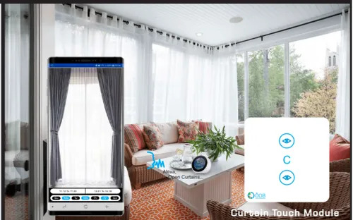 Smart Vertical Automatic Curtain With 3 Year Warranty And AC Power Surce