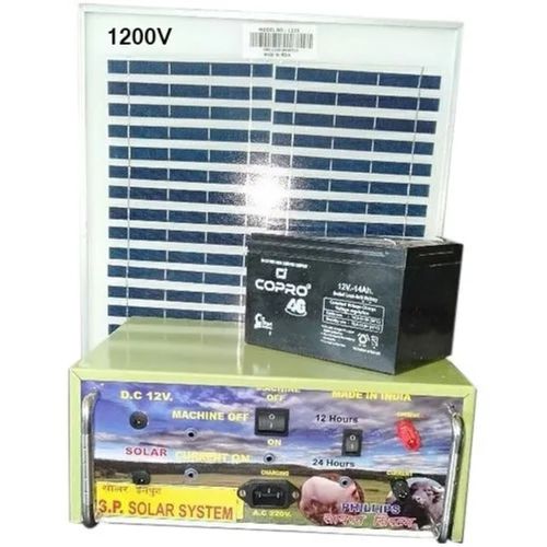 White And Yellow 26Ah Battery Capacity Sp Solar 1200V Solar Fence Guard System