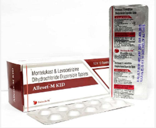 Alleset-m Kid Montelukast और Levocetrizine टैबलेट, 10x10 टैबलेट स्ट्रिप्स पैक