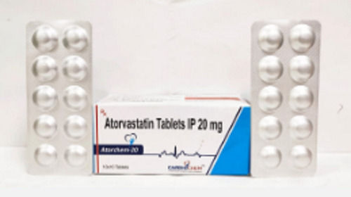 Atorchem-20 Atorvastatin Tablets 20mg, 10x10 Tablets Strips Pack
