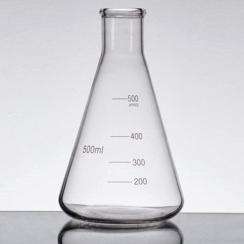 White Conic Flask