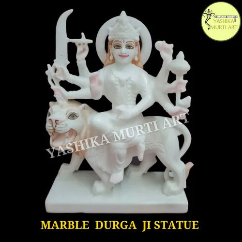 Durga Maa Marble Idol For Temple And Worship With Size 12- 48 Inch