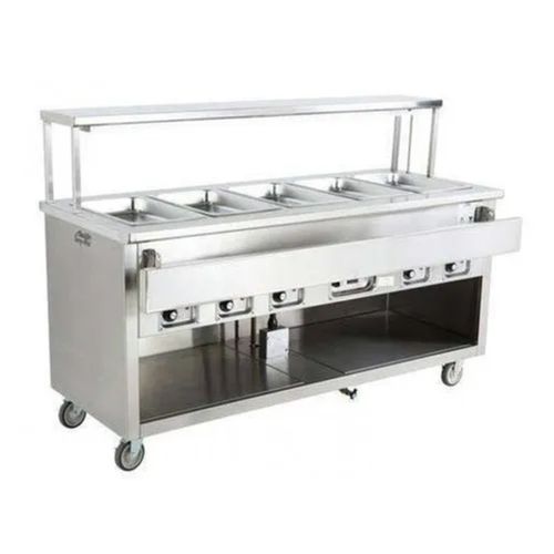 Transparent Stainless Steel Food Counter