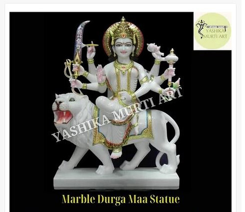 Marble Ambe Maa Moorti For Worship And Temple With Size 12 -48 Inch Capacity: As Per Customer Requirements