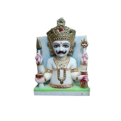 Marble God Statue With Size 12-36 Inch And Sitting Position, Colored Finish