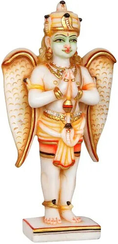 Marble Standing Garuda Statue - Feature: Washable