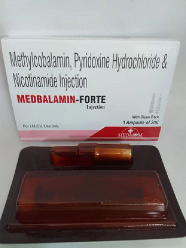  मेडबालामिन-फोर्ट मिथाइलकोबालामिन, पाइरिडोक्सिन हाइड्रोक्लोराइड और निकोटिनामाइड इंजेक्शन 