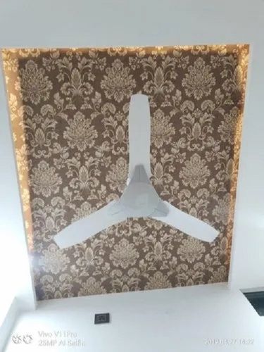 Non Woven And Brown Color Horizontal Ceiling Wallpaper For Home And Office Uses