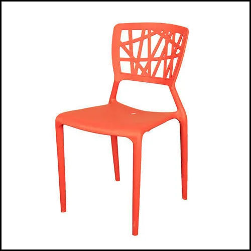 Orange Plastic Stylish Cafe Chair with 80-100 Kilograms Seating Capacity