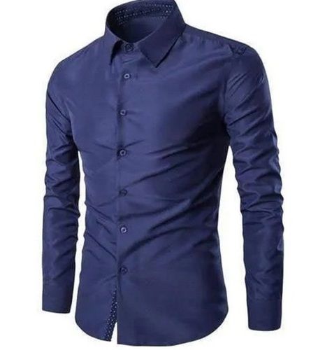 Plain Formal Wear Full Sleeves Collar Neck Cotton Shirt For Mens Age Group: 22