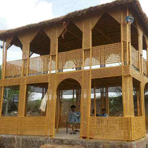 Polished Modular Weather Proof Wood Bamboo Hut