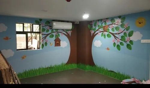 Pvc Kids Customized Attractive Wallpaper With 4 Mm Thickness For Hotel Uses