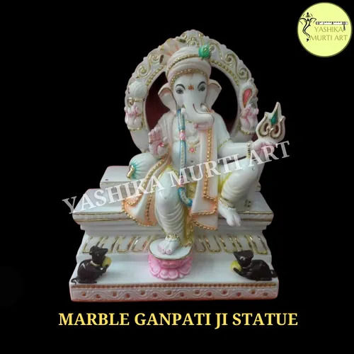 Special Marble Lord Ganesha Idol For Worship And Temple With 12 - 48 Inch Size