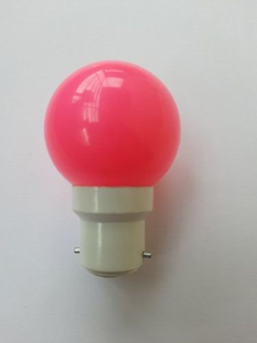 0.5 वॉट पिंक (गुलाबी) लाइट कलर गोल LED नाइट बल्ब, 220-240 वोल्ट (V) 
