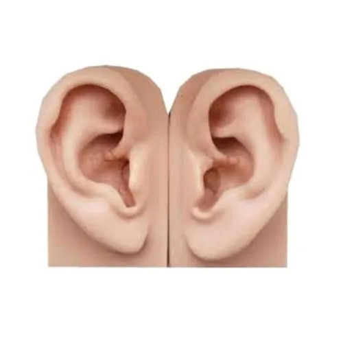 Flexible Light Weight Plain Curved Medical Grade Soft Silicone Ear Prosthesis