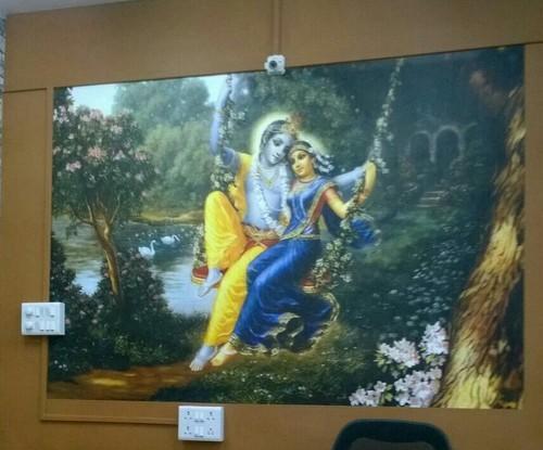 Attractive Design Horizontal And Vertical Shape Radha Krishna Customize Wallpaper