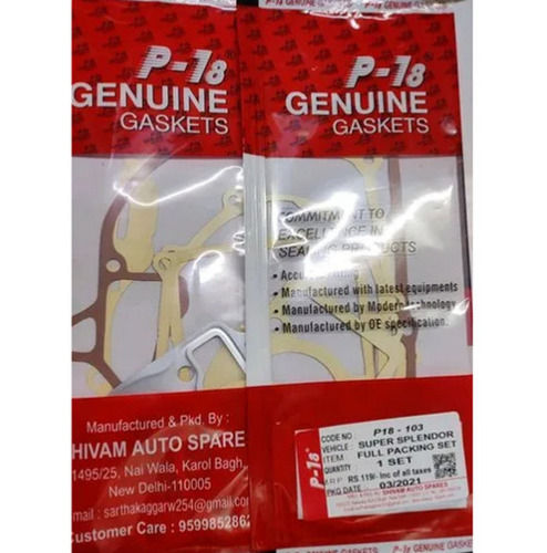 Best Quality Two Wheeler P18 Super Splendor Full Gasket Set Per O.E. Quality