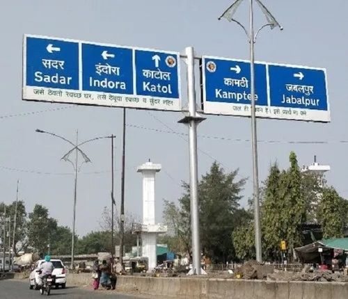 Rectangular Aluminum Body Gantry Sign Boards For Roadway Information